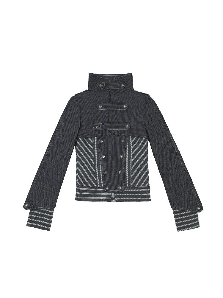 Fake Two Denim Patchwork Jacket【s0000015947】