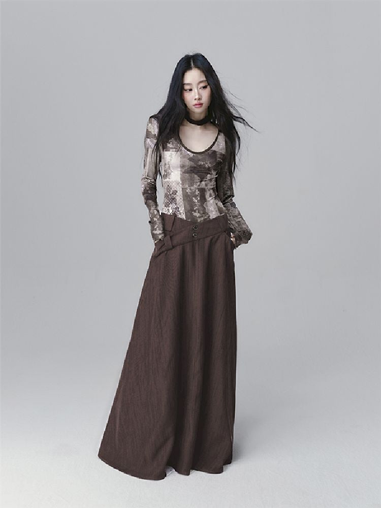 Intellectual Low Round Neck Slim Dress【s0000012137】