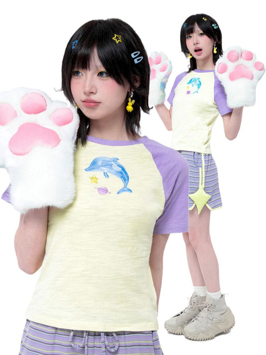 도파민 돌고래는 Korbock 티셔츠를 미치기 [S0000006562]