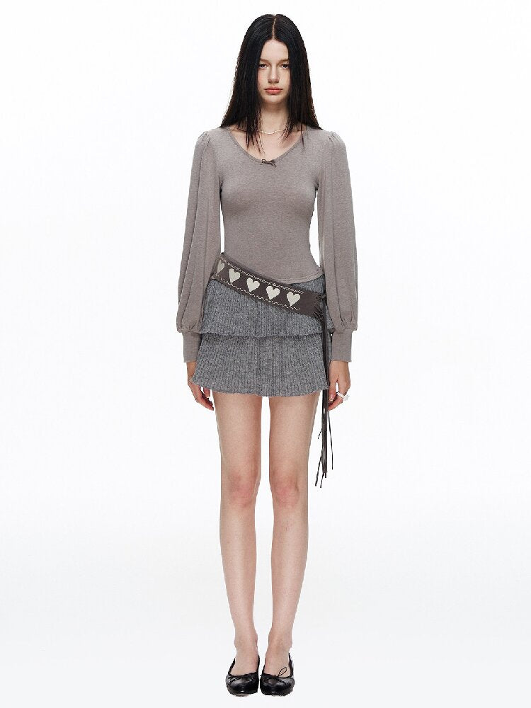 Love Embroidered Suede Belt【s0000015878】