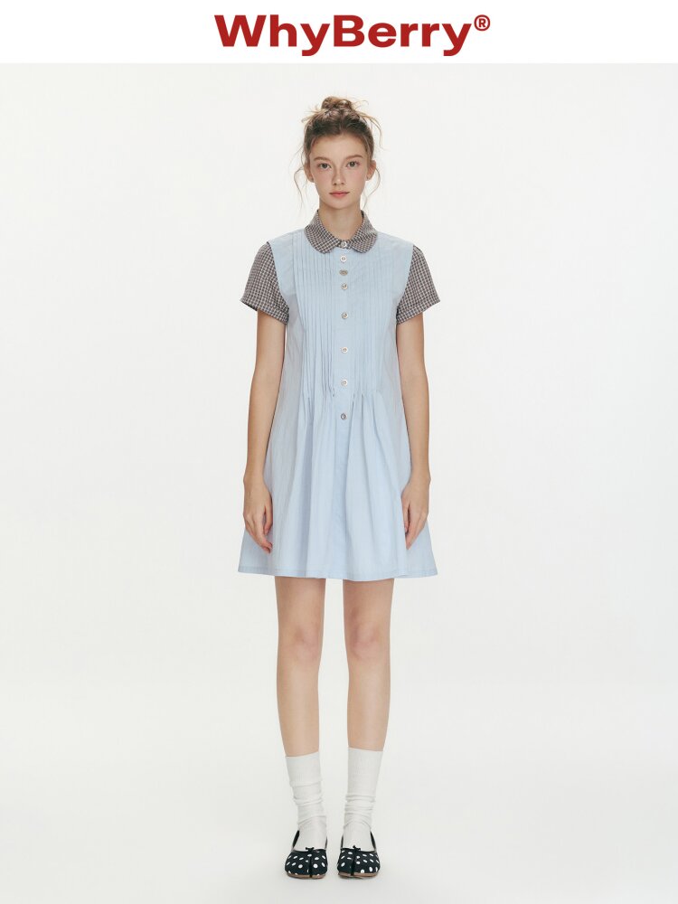 Rain Falling Organ Fake Two Dress【s0000015685】