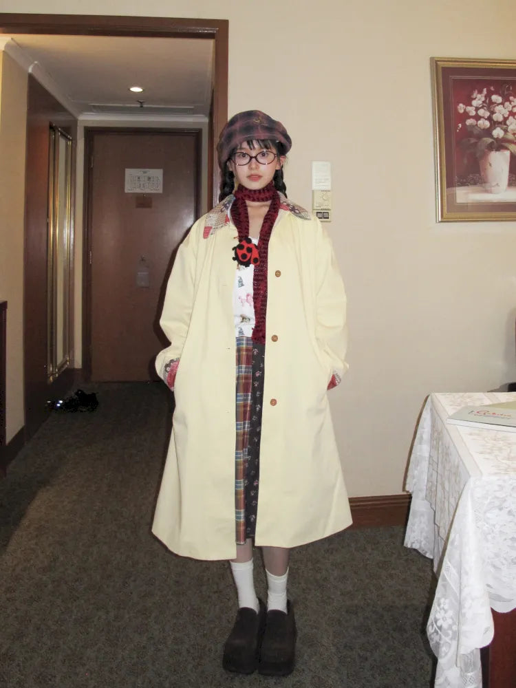 Color-Blocked Oversized Trench Coat【s0000014168 Color-Blocked Oversized Trench Coat【s0000014168