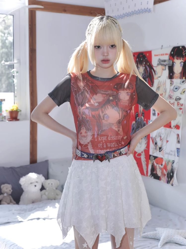 KillAngel Short Sleeve Mesh T-Shirt【s0000012329】