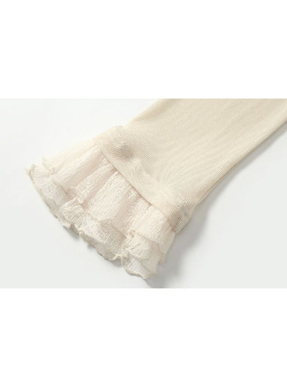 메쉬 스 플라이 싱 슬림 스트레치 긴 슬리브 티셔츠 [S0000011824]