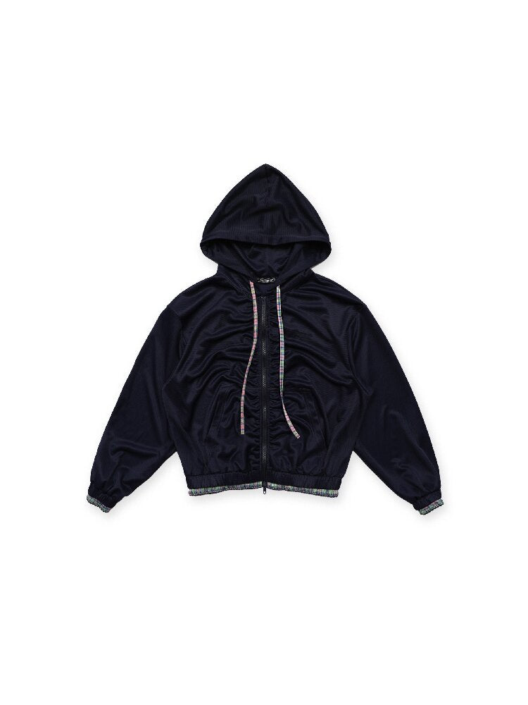 Mesh Hooded Color Blocked Jacket【s0000017417】
