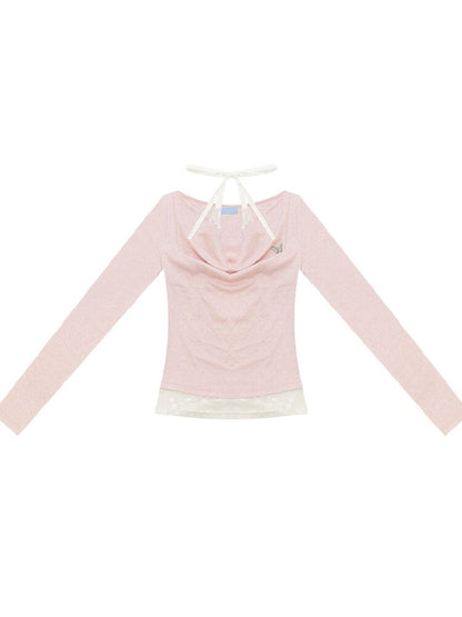 Soft Swept Neck Halter Knit Sweater【s0000017883】