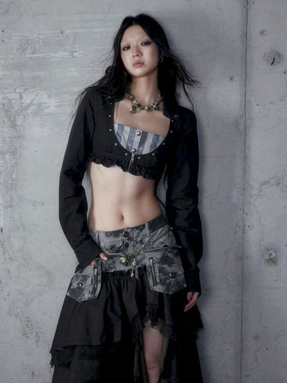 Short low collar long sleeve shirt【s0000013478】