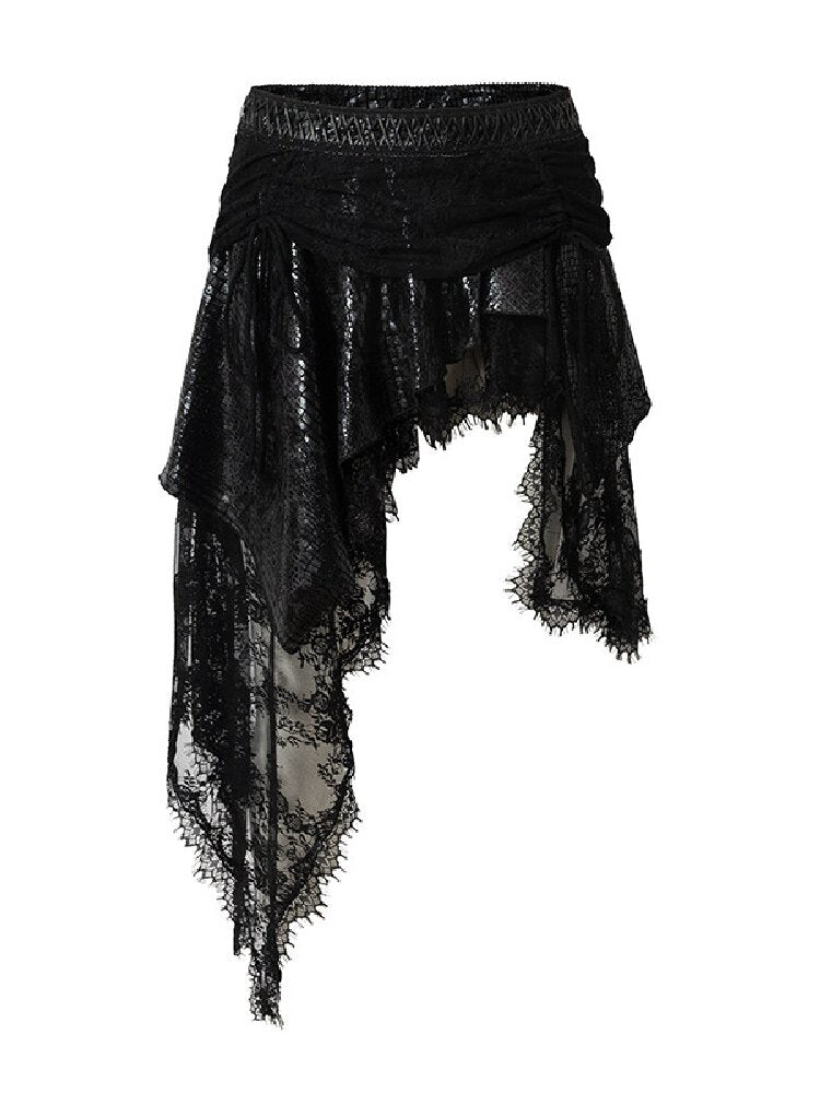 Baroque Velvet Lace A-Line Skirt【s0000016988】
