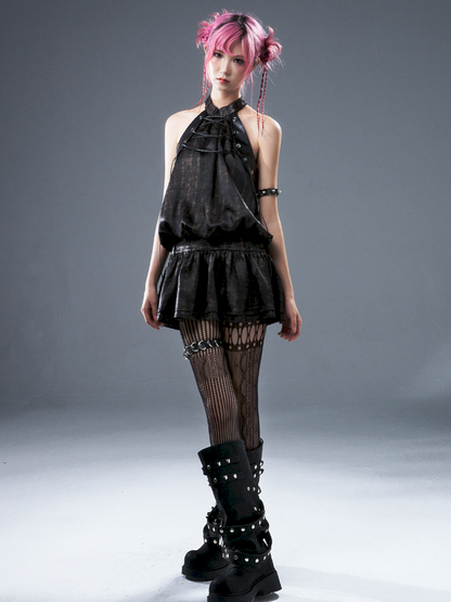 Off-the-shoulder slimming short skirt dress【s0000012938】