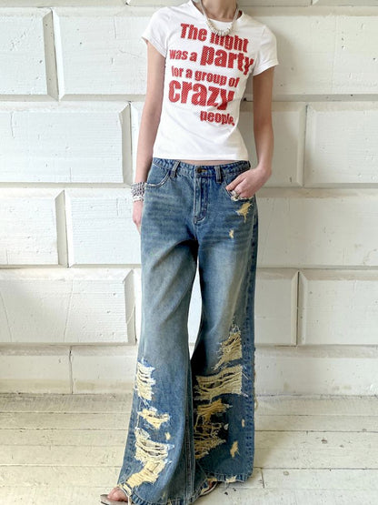 Letter Print Short Sleeve T-Shirt【s0000012423】