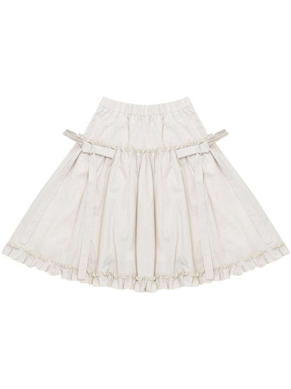 Retro Khaki A-Line Slimming Skirt【s0000015425】