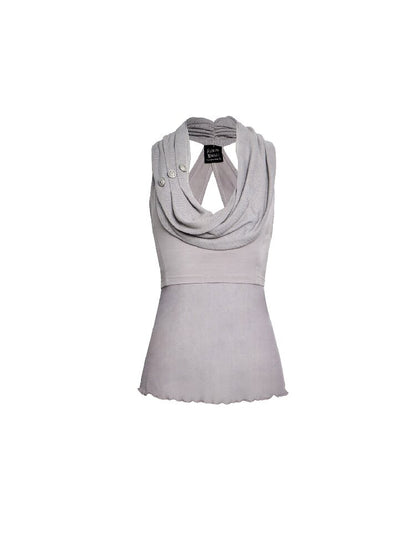 Detachable Collar Mesh Camisole【s0000017019】