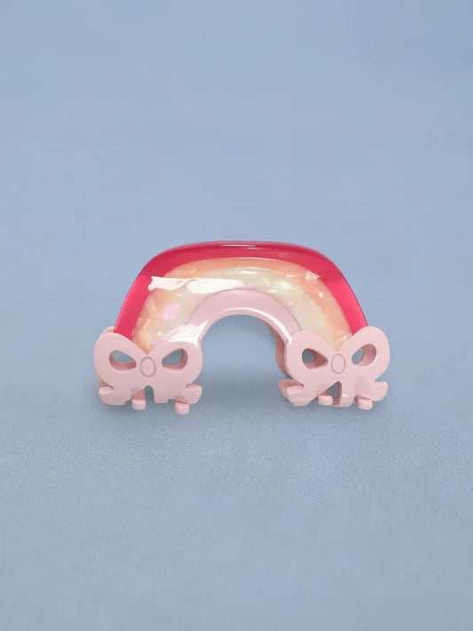 Rainbow bow big grab clip【s0000008687】