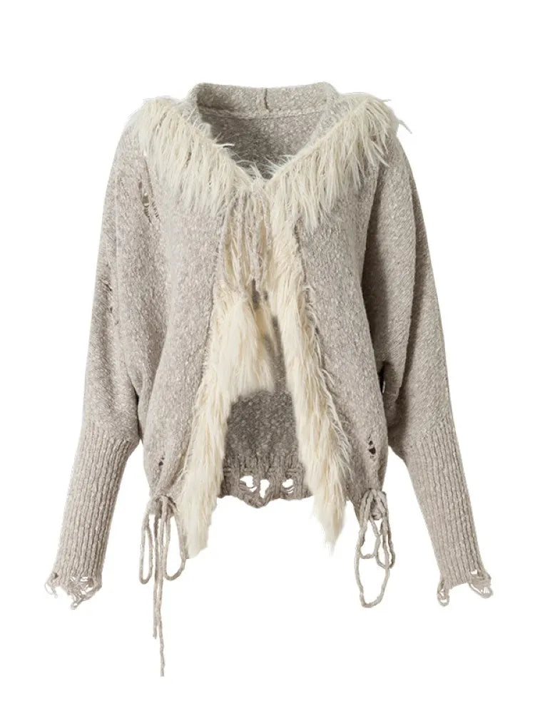 Lazy Knit Batwing Hooded Sweater Jacket【s0000014112】