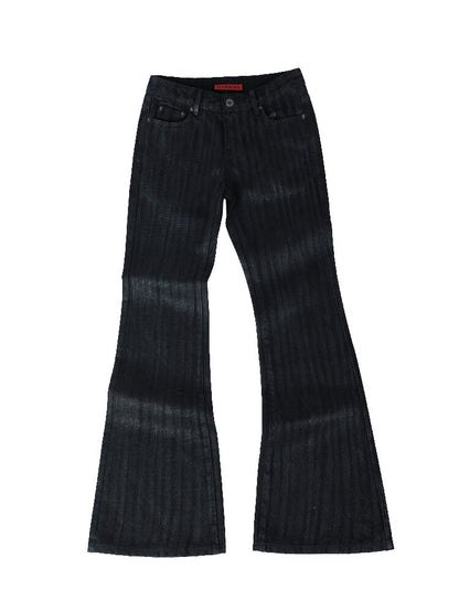 Bamboo Strip Brushed Wax Jeans【s0000016669】