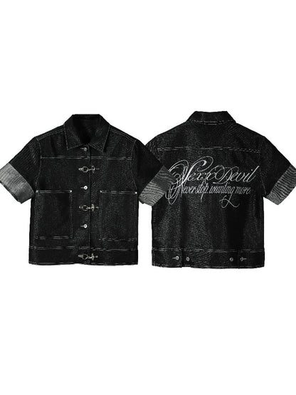 Silver Thread Raw Denim Cow Jacket【s0000016294】