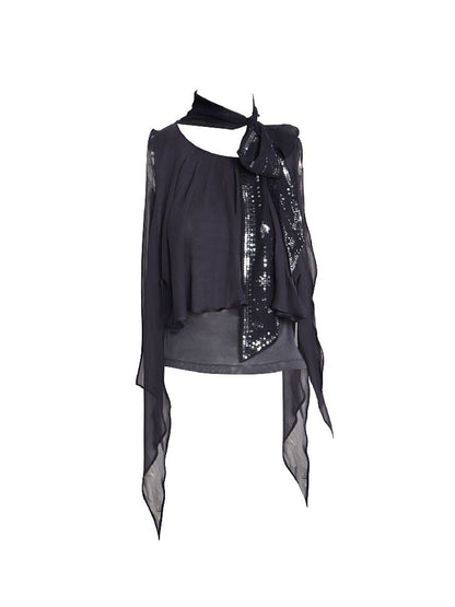 Mulberry Silk Sequin Vest Top【s0000017023】