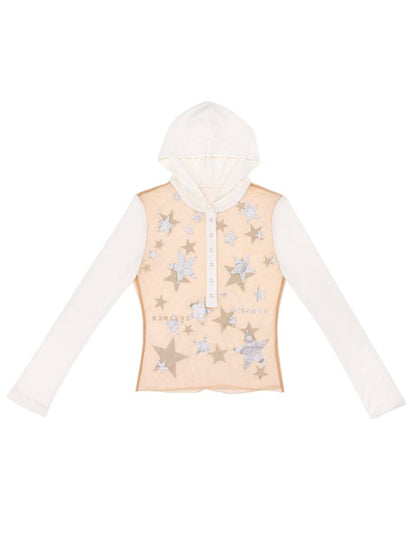 Mesh-Panel Long-Sleeve Top【s0000014416】