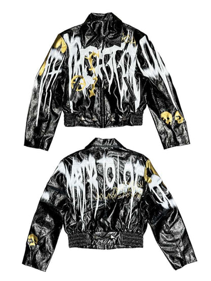 Wide-Cut Graffiti Jacket【s0000014534】