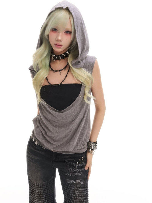 Vintage Bandeau Vest Two Piece Set【s0000016520】