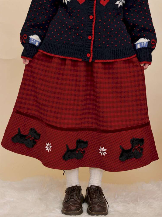 Plush Puppy Plaid Woolen Skirt【s0000015100】