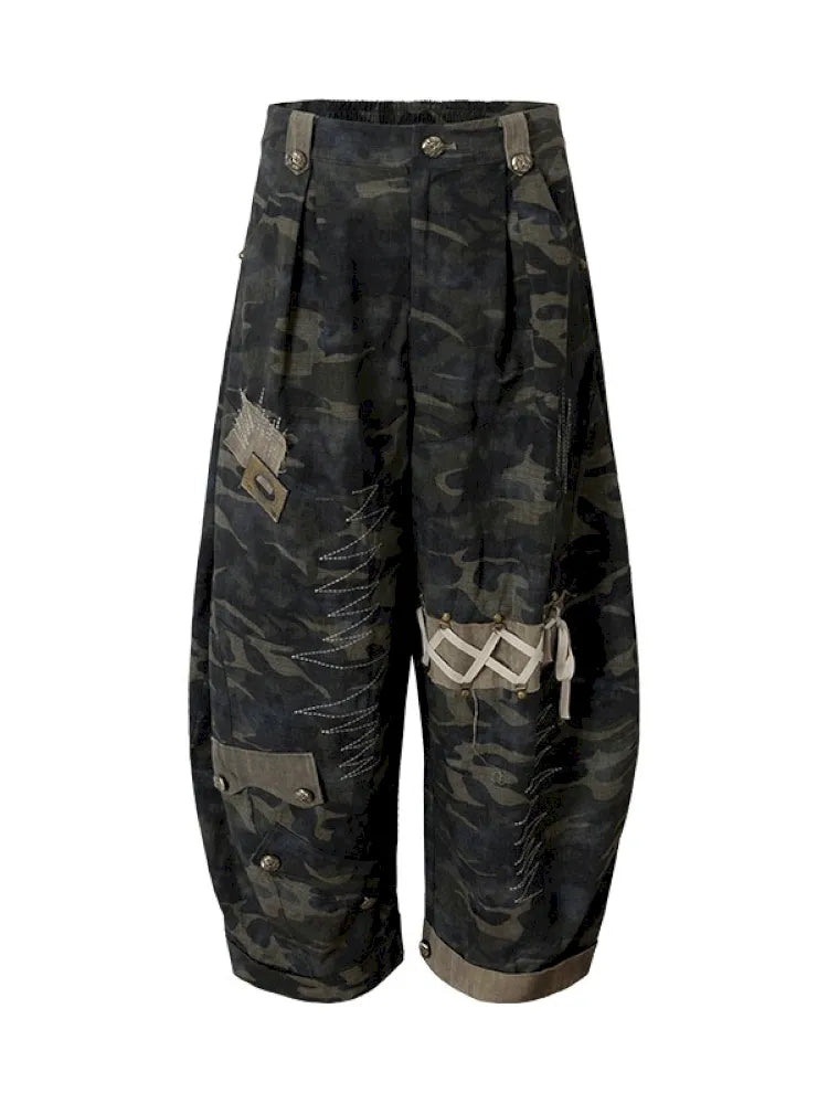 Embroidered Camo Pants【s0000014116】