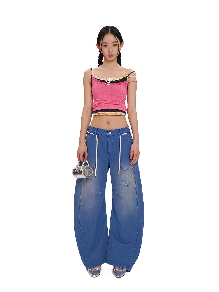 Washed Machete Wide Leg Pants【s0000012524】