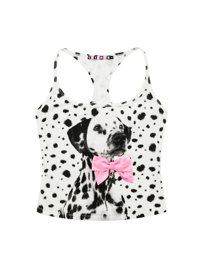 Dalmata Print Camisole Bow Tag【s0000017292】