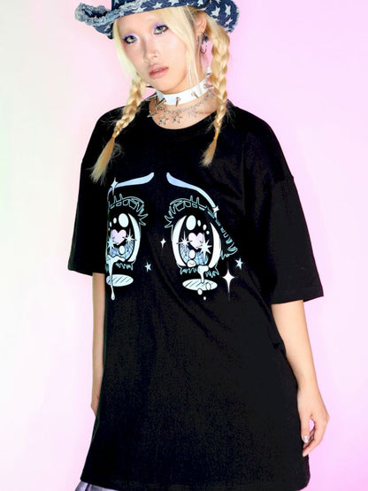 Eyes Loose Short Sleeve American T-Shirt【s0000007163】