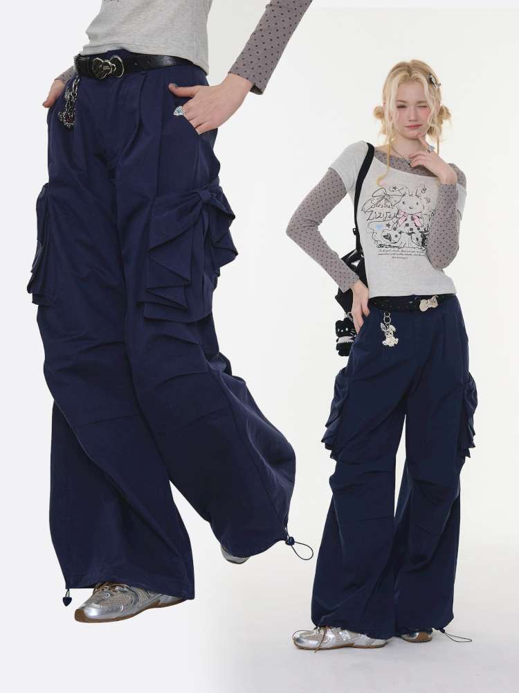 Dark Blue Functional Cargo Pants【s0000015424】