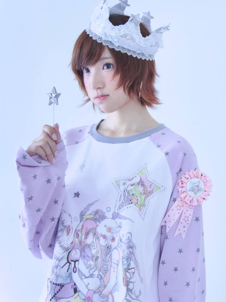 Star Drop-Shoulder Long-Sleeve Sweatshirt【s0000014439】