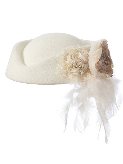 Baroque Lace Wool Equestrian Beret【s0000017994】
