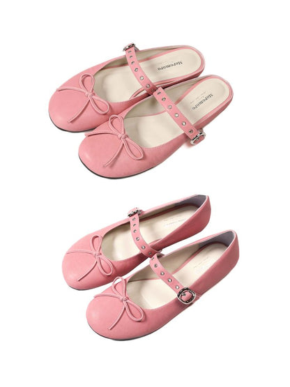 Carved Single Buckle Ballet Shoes【s0000013439】