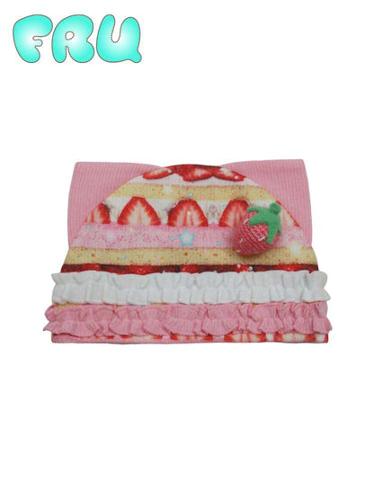 Strawberry Print Cat Ear Hat【s0000015105】