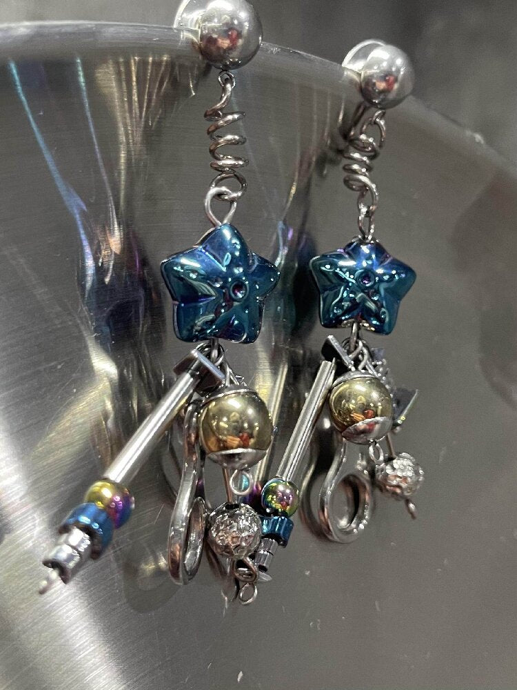 Handmade Punk Space Odyssey Earrings【s0000018877】