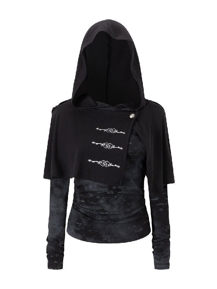 Embossed Silver Lettered Hooded Knit【s0000019236】