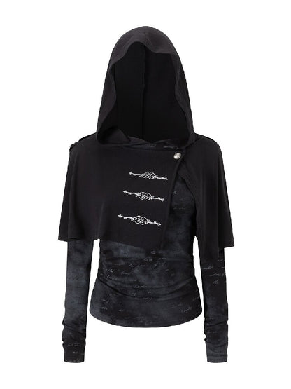 Embossed Silver Lettered Hooded Knit【s0000019236】