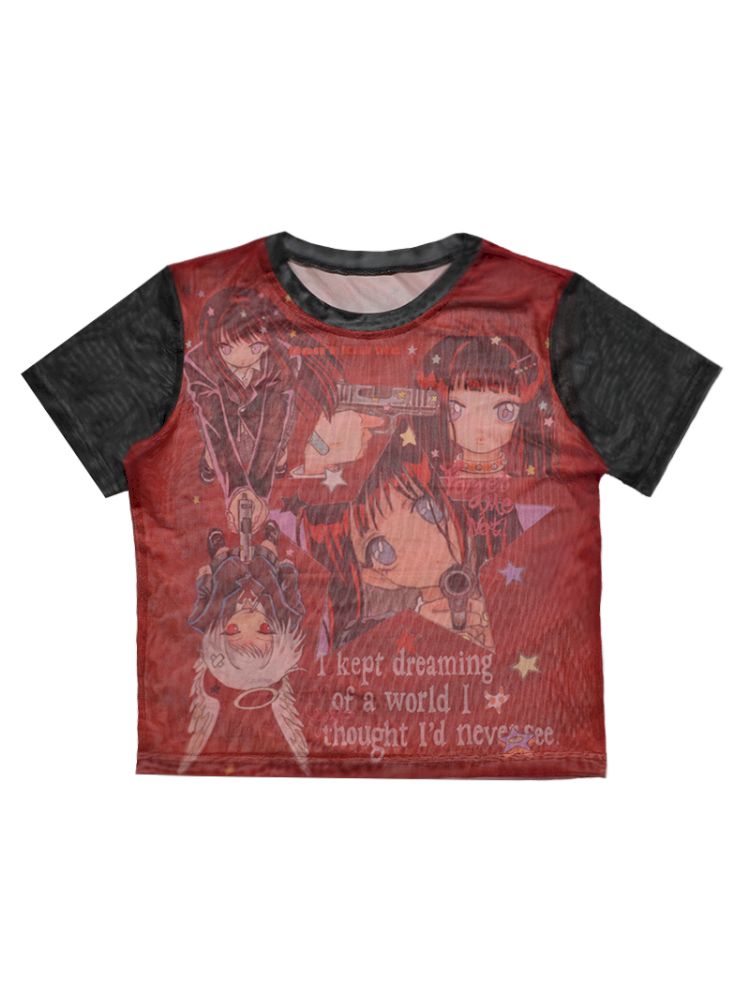 KillAngel Short Sleeve Mesh T-Shirt【s0000012329】