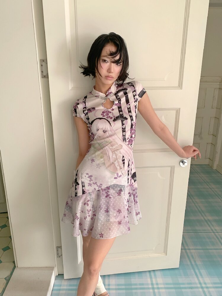 Vintage Pattern Cheongsam Dress【s0000018095】