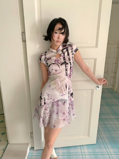 Vintage Pattern Cheongsam Dress【s0000018095】
