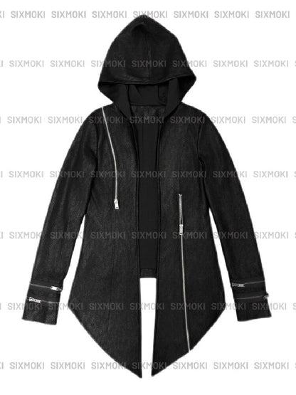 Dark Suede Foil Hooded Cardigan【s0000019099】