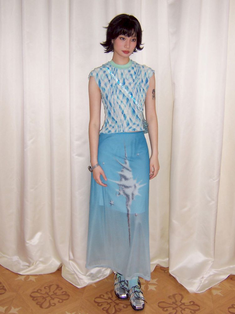Printed short-sleeved T-shirt【s0000012299】
