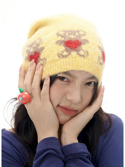 Yellow Love Bear Cold Hat【s0000010515】