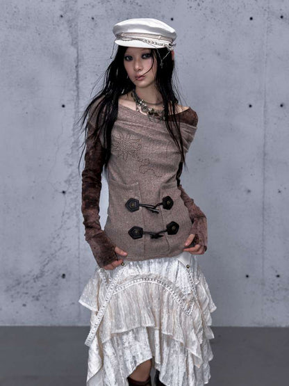 Wasteland Vintage Patchwork Knit Top【s0000014933】