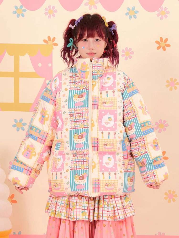 Showa Sweets House White Duck Down Jacket【s0000015167】