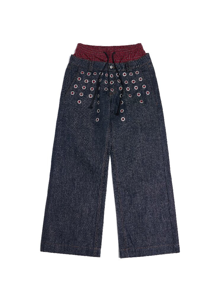Laser Lamp Ball Double Waist Jeans【s0000016976】