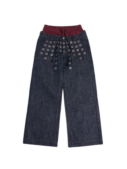 Laser Lamp Ball Double Waist Jeans【s0000016976】