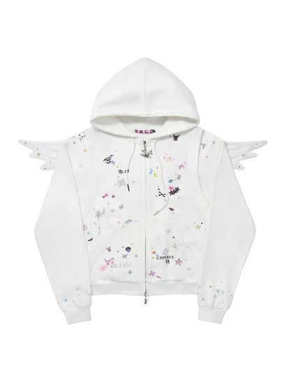 Faux Two Piece Angel Sweatshirt【s0000019147】