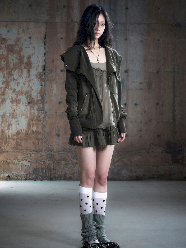 Real two pieces mesh splicing halter dress【s0000013893】