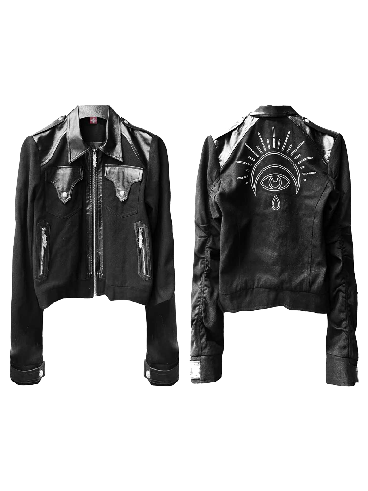 Brushed Patchwork Zipper Jacket【s0000018211】
